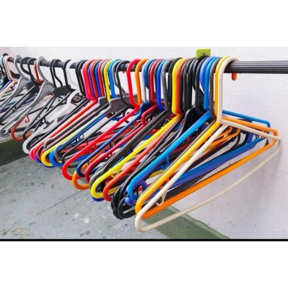 Plastic Hangers Heavy Duty Clothes Hangers Lot 60 Multicolor Bulk Closet Organi